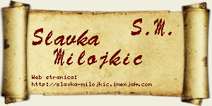 Slavka Milojkić vizit kartica